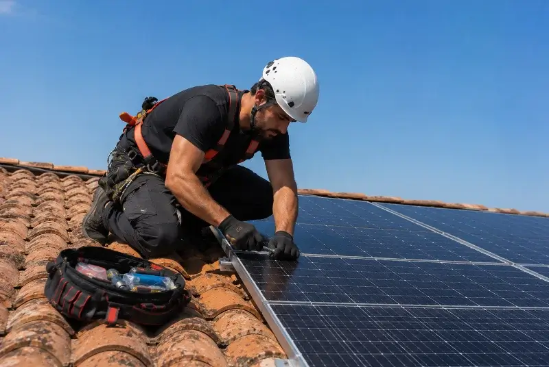 Maintenance et monitoring de panneaux solaires à Saint-Michel-de-Rieufret